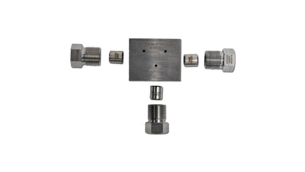 3/8" (3/4"UNF) HP T- Piece coupling 60KPSI
