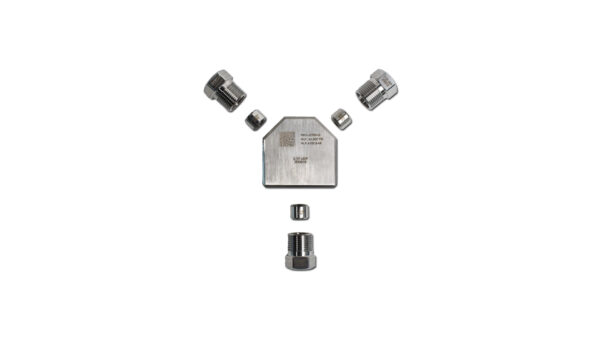 9/16" (1 1/8"UNF) HP Y- Piece coupling 60KPSI