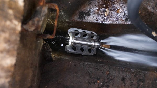 Sewer Robotics C70 Video Nozzle Startin from manhole